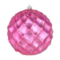 View 4" Mauve Shiny Form Ball Ornament (6 pack)