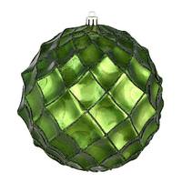 Vickerman 6" Moss Green Shiny Form Ball Ornament (4 pack)
