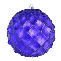 View 4" Purple Shiny Form Ball Ornament (6 pack)