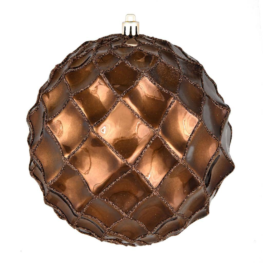 Vickerman 598849 Brown Colored Christmas Tree Ball Ornament