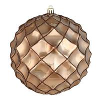 Vickerman 6" Mocha Shiny Form Ball Ornament (4 pack)