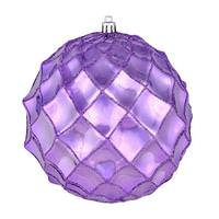 Vickerman 6" Lavender Shiny Form Ball Ornament (4 pack)