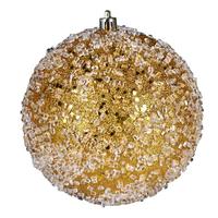 Vickerman 8" Antique Gold Glitter Hail Ball Ornament
