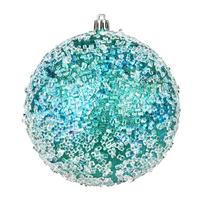 Vickerman 10" Teal Glitter Hail Ball Ornament