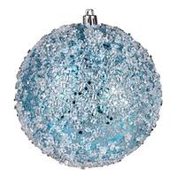 Vickerman 12" Baby Blue Glitter Hail Ball Ornament