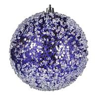 Vickerman 12" Purple Glitter Hail Ball Ornament
