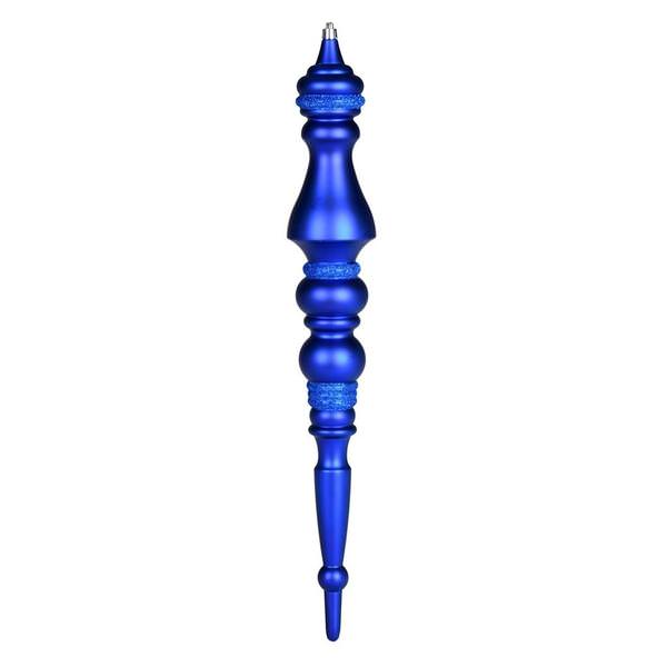 20" Blue Matte Finial Ornament
