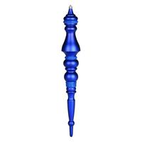 Vickerman 20" Blue Matte Finial Ornament