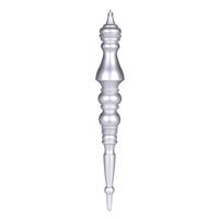 Vickerman 20" Silver Matte Finial Ornament