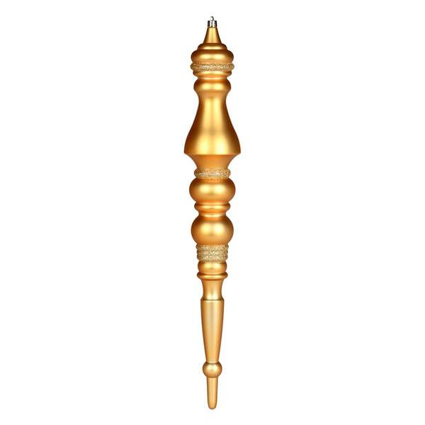 20" Gold Matte Finial Ornament