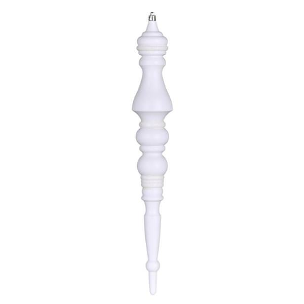 20" White Matte Finial Ornament (2 Pack)