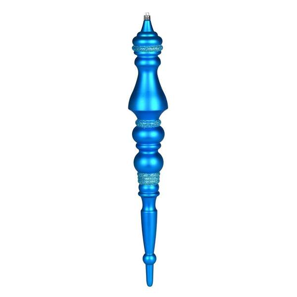 20" Turquoise Matte Finial Ornament