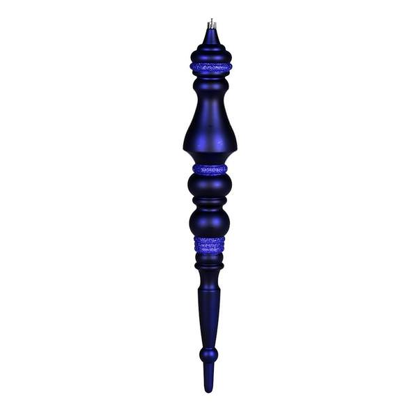 20" Cobalt Blue Matte Finial Ornament