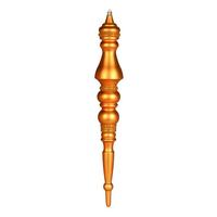 Vickerman 20" Antique Gold Matte Finial Ornament