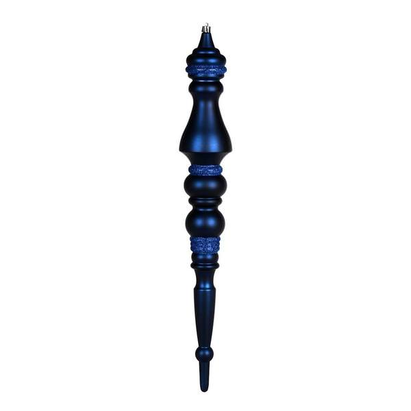20" Midnight Blue Matte Finial Ornament
