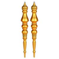 Vickerman 20" Honey Gold Matte Finial Ornament