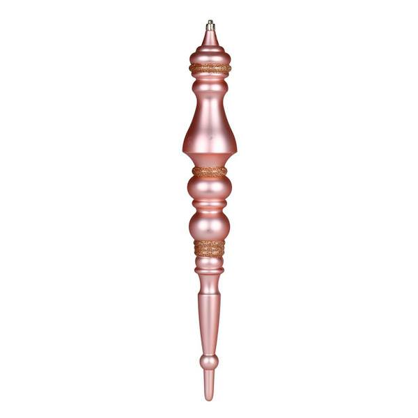 20" Rose Gold Matte Finial Ornament