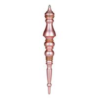 Vickerman 20" Rose Gold Matte Finial Ornament