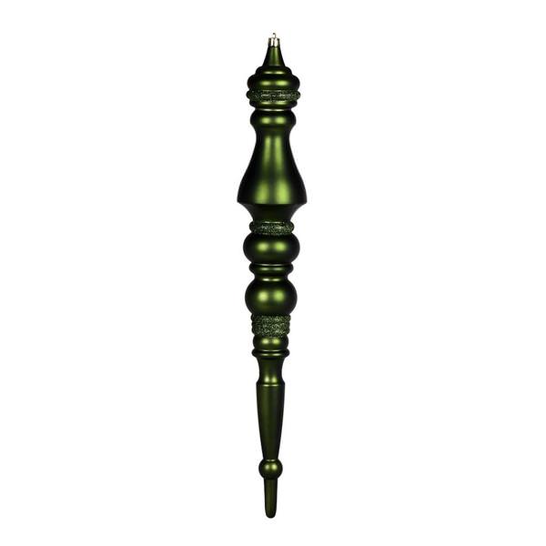20" Moss Green Matte Finial Ornament (2 Pack)