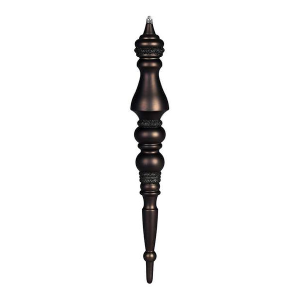 20" Gunmetal Matte Finial Ornament