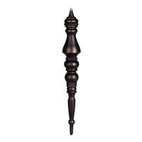 Vickerman 20" Gunmetal Matte Finial Ornament