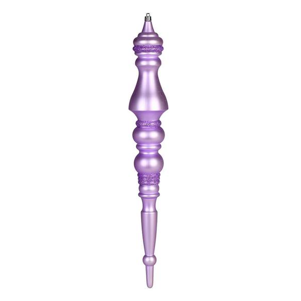 20" Lavender Matte Finial Ornament