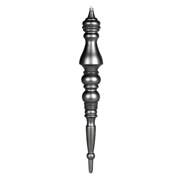 20" Pewter Matte Finial Ornament