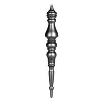 View 20" Pewter Matte Finial Ornament