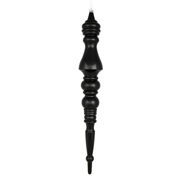 20" Black Mercury Finial Ornament
