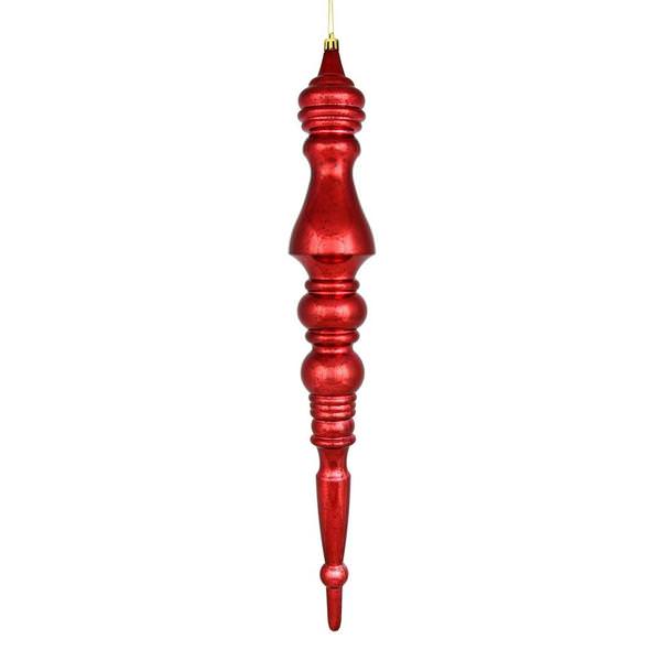 20" Wine Mercury Finial Ornament