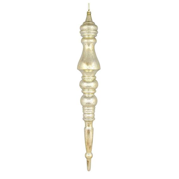 20" Champagne Mercury Finial Ornament