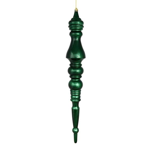 20" Midnight Green Mercury Finial Christmas Ornament (2 Pack)