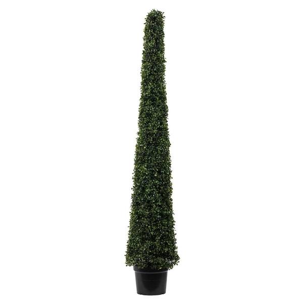 4' Artificial Potted Boxwood Cone