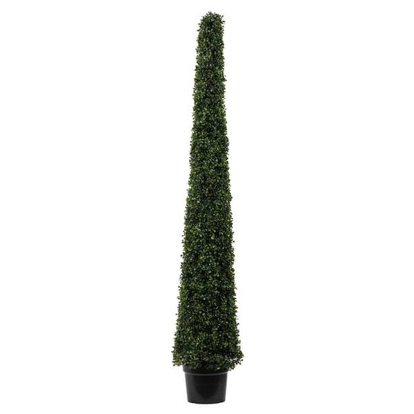6' Artificial Potted Boxwood Cone