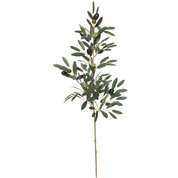34" Artificial Green / Purple Olive Spray (3 pack)