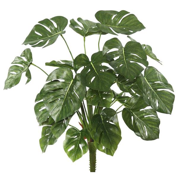 22" Artificial Green Split Philodendron Bush (2 pack)
