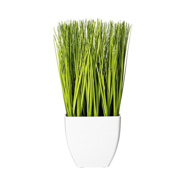 11.5" Artificial Green Potted Grass