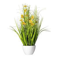 Vickerman 22.5" Artificial Yellow Potted Cosmos Grass