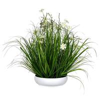 Vickerman 25" Artificial Cream Potted Cosmos Grass