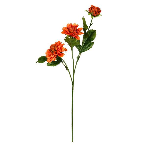 17" Artificial Orange Dahlia Spray (6 pack)