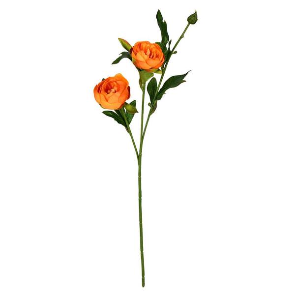 16" Artificial Orange Peony Spray (6 pack)
