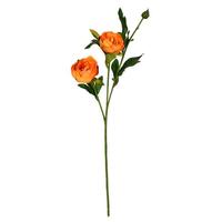 Vickerman 16" Artificial Orange Peony Spray (6 pack)