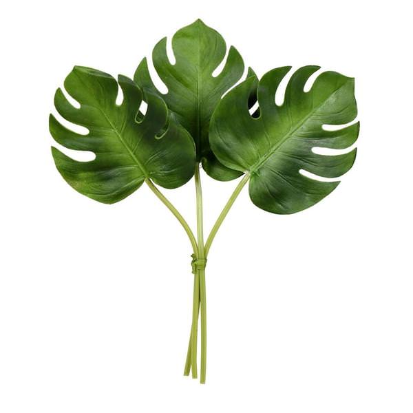 13" Artificial Green Split Philo Leaf Bundle (2 pack)