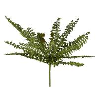 Vickerman 15" Artificial Green Boston Fern Bush