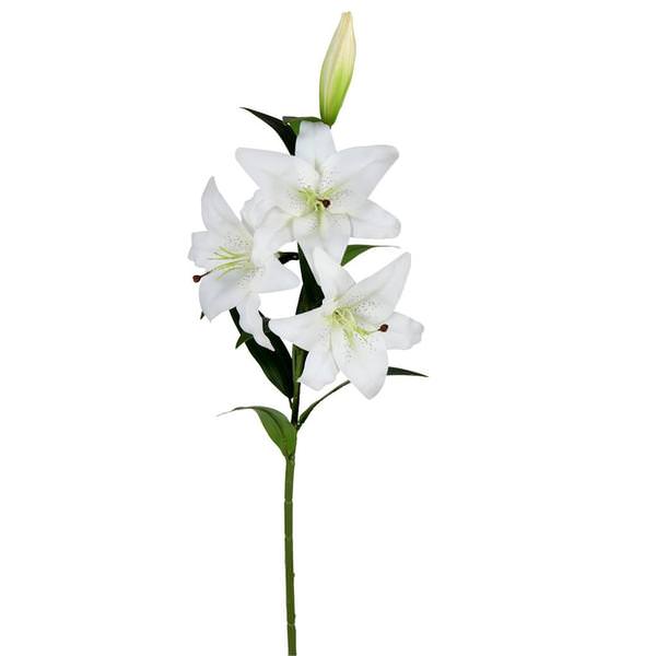 36" Artificial White Lily Spray (2 pack)
