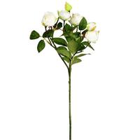 Vickerman 20.5" Artificial White Tea Rose Spray (3 pack)
