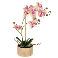 Vickerman 18" Artificial Lavender / Yellow Orchid Arrangement
