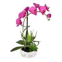 Vickerman 17" Artificial Lavender Orchid in Pot