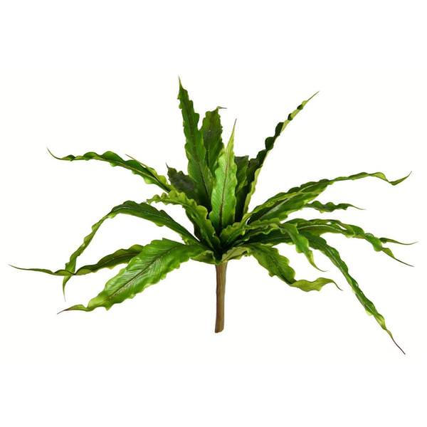 13" Artificial Green Bird Nest Fern Bush