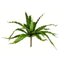 View 13" Artificial Green Bird Nest Fern Bush
